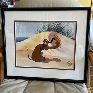 Walt Disney Company framed Pluto sticky situation sericel 1998 Limited Edition